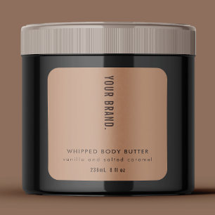 Neutral Beige Minimal Simple Jar Product Label