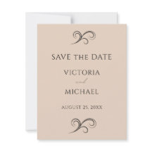 Neutral Beige Minimalist Wedding