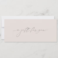 Neutral Beige Tan Elegant Modern Gift Certificate