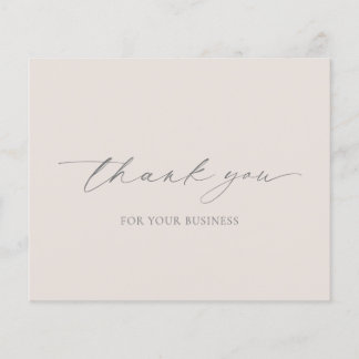 Neutral Beige Tan Modern Budget Business Thank You Flyer