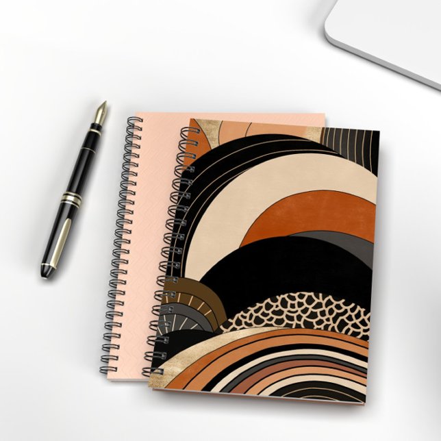  Neutral Black Orange Modern Boho Notebook (Creator Uploaded)