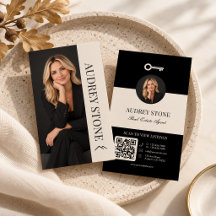Neutral Black Real Estate Agent Photo