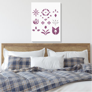 Neutral Bohemian Line Art Canvas Home Accent Print