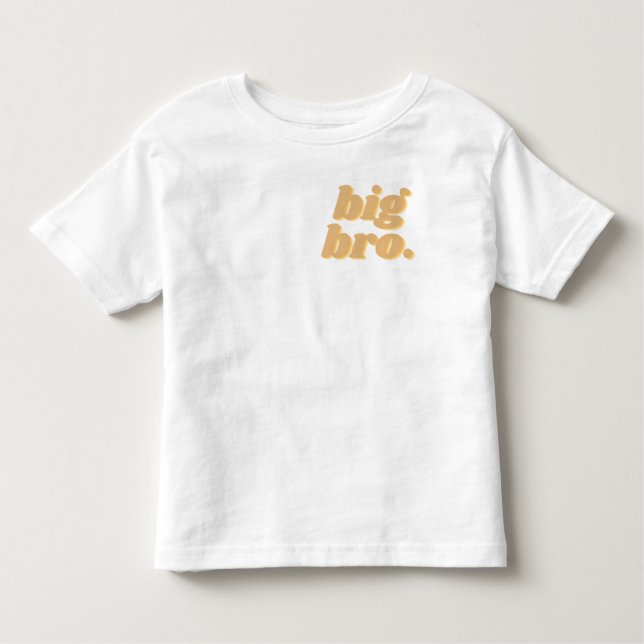 Neutral Boho “big bro” Matching Siblings Toddler T-Shirt (Front)