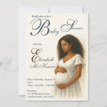 Neutral Boho Elegance Baby Shower Black Mom to Be
