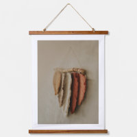Neutral Boho Feather Wall Art, Rustic M