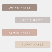 Neutral Boho Name Labels