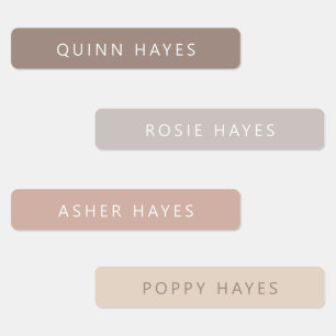 Neutral Boho Name Labels