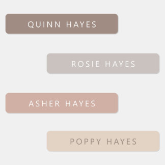 Neutral Boho Name Labels