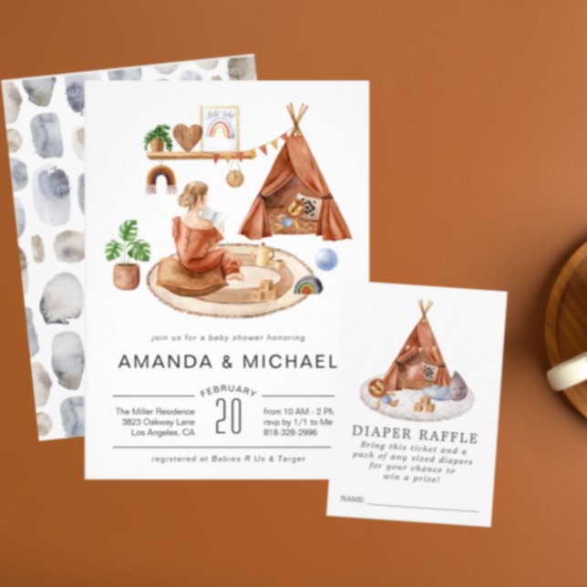 Neutral Boho Nursery | Baby Shower Invitation (Creator Uploaded)