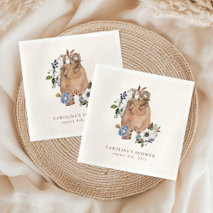 Neutral Boho Nursery Baby Shower Napkin