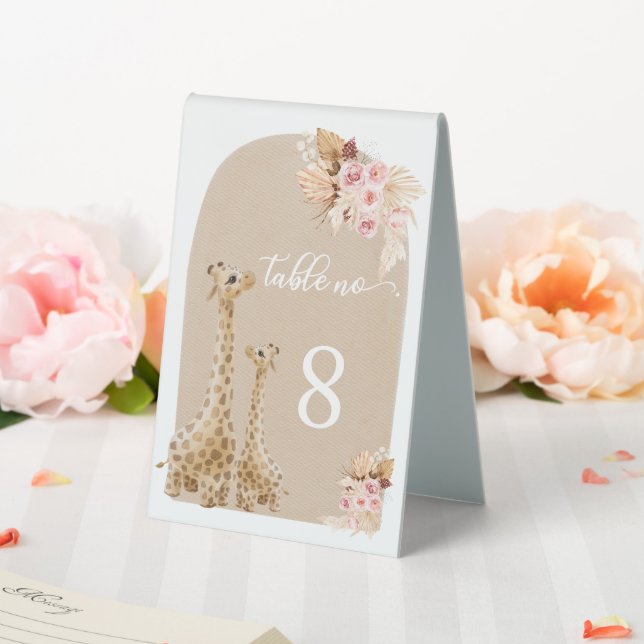Neutral Boho Pampas Grass Giraffe Baby Shower  (In SItu (Wedding))