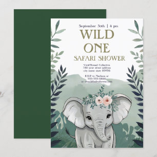 Neutral Boho Safari Baby Shower Invitation