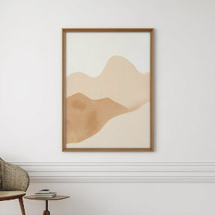 Neutral Boho Watercolor Poster Digital Download
