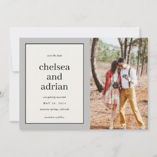 Neutral Border Simple Photo Save the Date