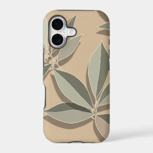 Neutral Botanical Leaves Seamless Phone Case