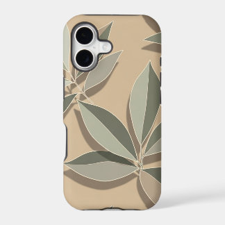 Neutral Botanical Leaves Seamless Phone Case