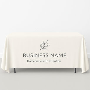 Neutral Botanical Logo Display Minimalist  Tablecloth