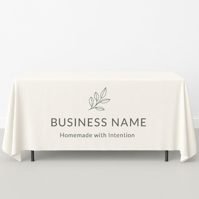 Neutral Botanical Logo Display Minimalist  Tablecloth (Creator Uploaded)