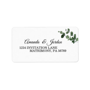 Neutral Botanical RSVP Address Label