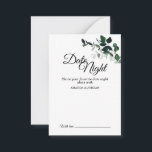 Neutral Botanical Wedding Date Night Advice Card<br><div class="desc">This Neutral Botanical wedding date night advice card provides a simple, rustic plant palate to coordinate with any traditional wedding theme. The minimal greenery, with dark and grey shades of elegant green eucalyptus leaves and plant foliage, alongside the classy casual calligraphy, open up a minimalist nature vibe to a classic,...</div>