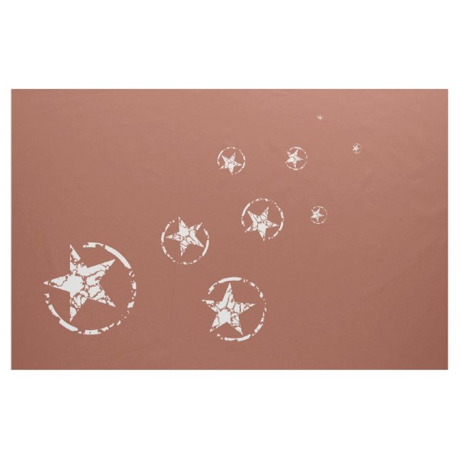 Neutral Brick Jagged Circle Stars Fabric (Yard)