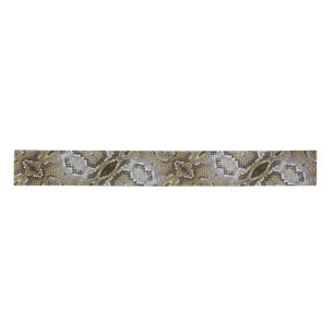neutral brown beige animal print snake skin satin ribbon