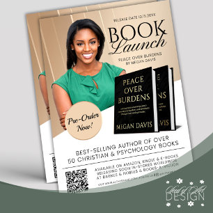 Neutral Brown Book Launch Release Advertisement Flyer