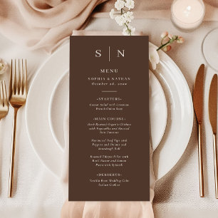 Neutral Brown   Minimal and Chic Wedding Menu