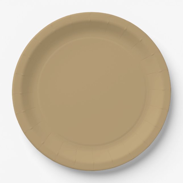 Neutral Brown Paper Plate (Front)