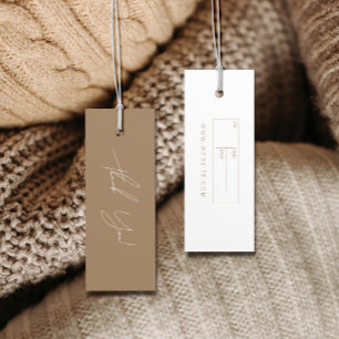 Neutral Business Clothing Thank You Label Hang Tag
