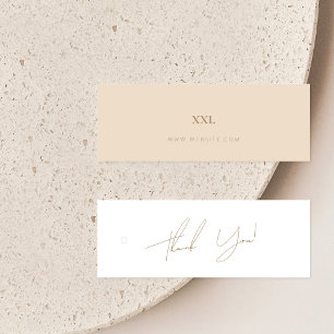 Neutral Business Clothing Thank You Label Hang Tag