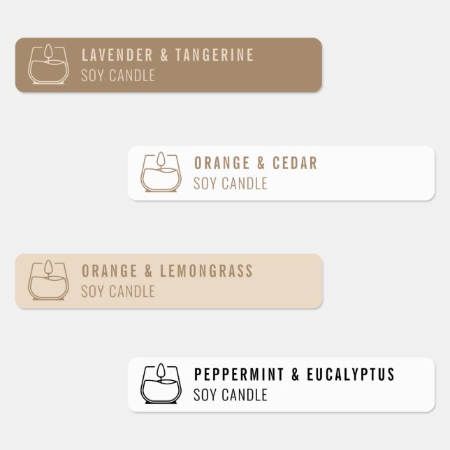 Neutral Candle Tamper-proof Seal Logo Assorted (Group)
