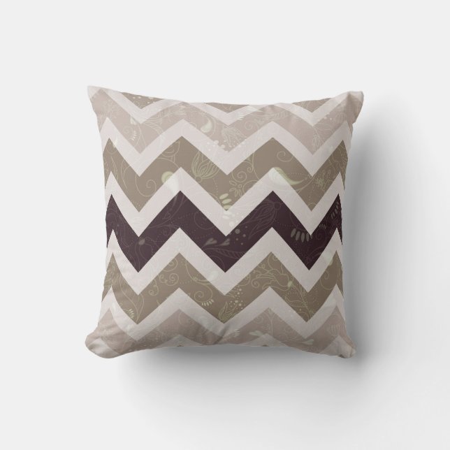 Neutral Chevron Abstract Cushion (Front)