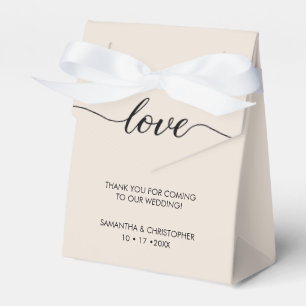 Neutral Chic Simple & Elegant Love Wedding Favour Box