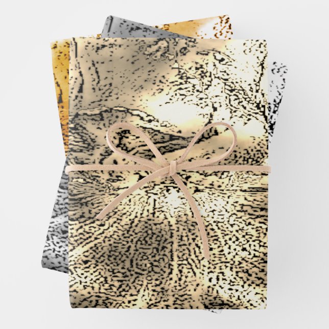 "Neutral & Chic" Wrapping Paper Flat Sheet Set (In situ)