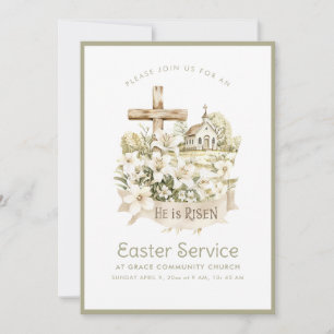 Neutral Church   Easter Service Invitation