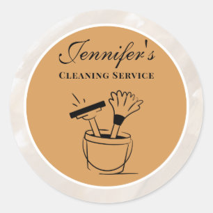 Neutral Cleaning Service Thank You Sticker