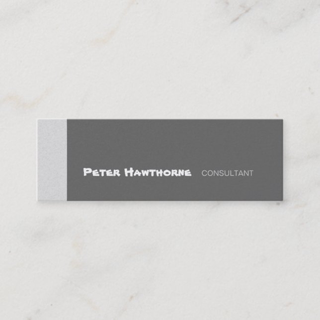 Neutral Colour Simplistic Consultant  Minimal Mini Business Card (Front)