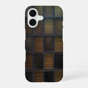 Neutral Coloured Block Corduroy Look iPhone 16 Case