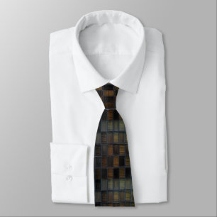 Neutral Coloured Block Corduroy Look Tie