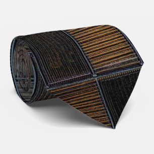 Neutral Coloured Block Corduroy Look Tie