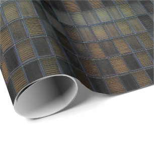 Neutral Coloured Block Corduroy Look Wrapping Paper
