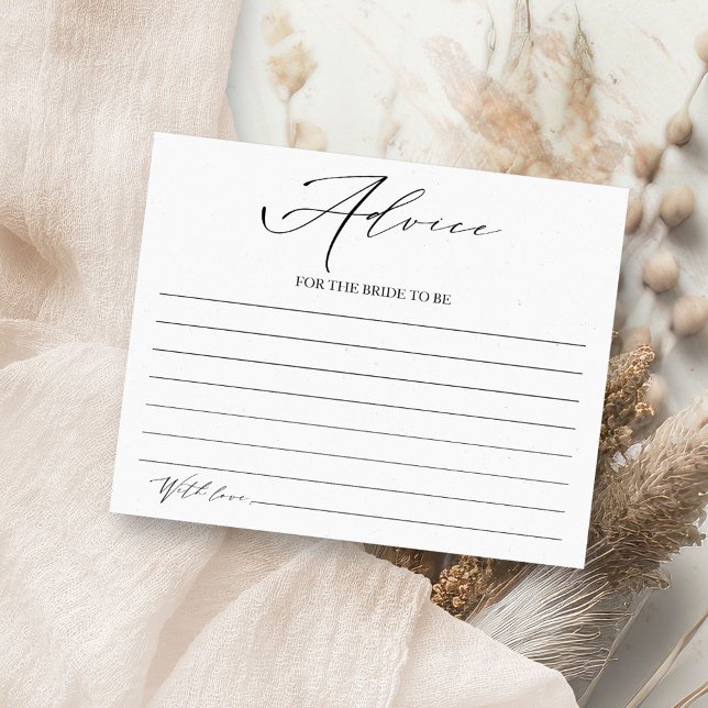 Neutral Colours Boho Bridal Shower Advice Cards (Creator Uploaded)
