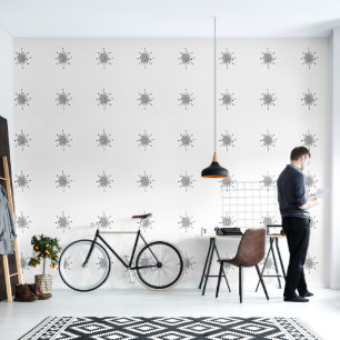 Neutral Colours Mid-Century Modern Atomic MCM Wallpaper