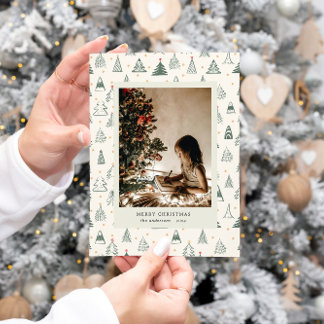 Neutral Colours Trees Minimalist Photo Holiday Car Card