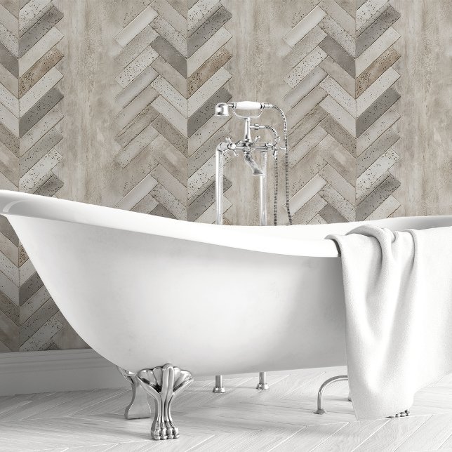Neutral Concrete Chevron and Herringbone Wallpaper (Creator Uploaded)