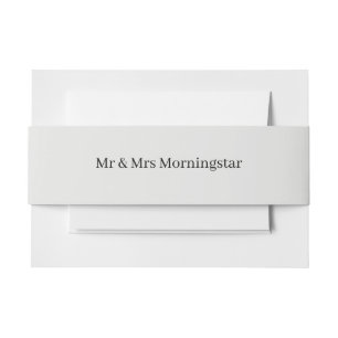 Neutral Cornsilk Invitation Belly Band