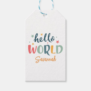 Neutral Custom Name Baby Shower baby Gift Tags