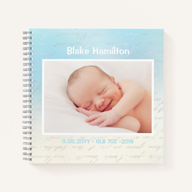 Neutral Cute Baby Keepsake 1st Year Memory Journal (Front)